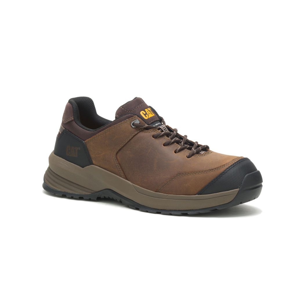 Caterpillar Safety Shoes Dubai - Caterpillar Streamline 2.0 Leather Ct / Astm/Comp Toe Mens - Brown PNGHSB039